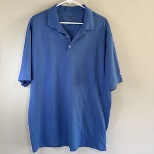 Nike Golf Polo Shirt Mens XL  Harbor Blue Micro Pique Moisture Wicking Golfcore